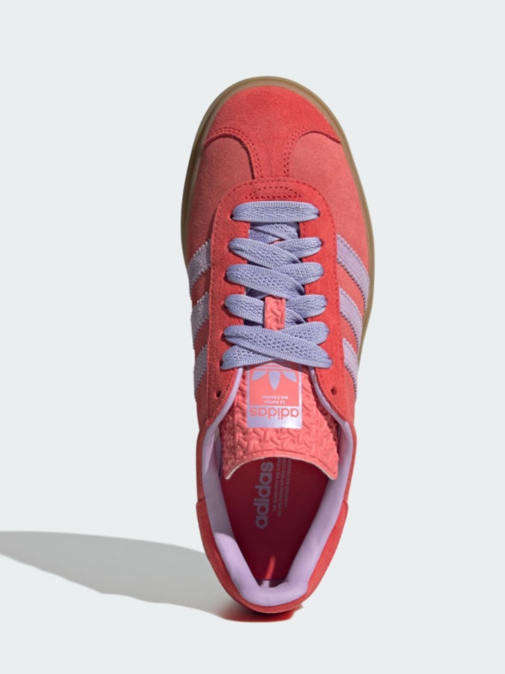 adidas Gazelle Pink and Lilac Suede Low-Top Sneaker NWT box